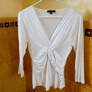 White Long Sleeve white Shirt, Size Small